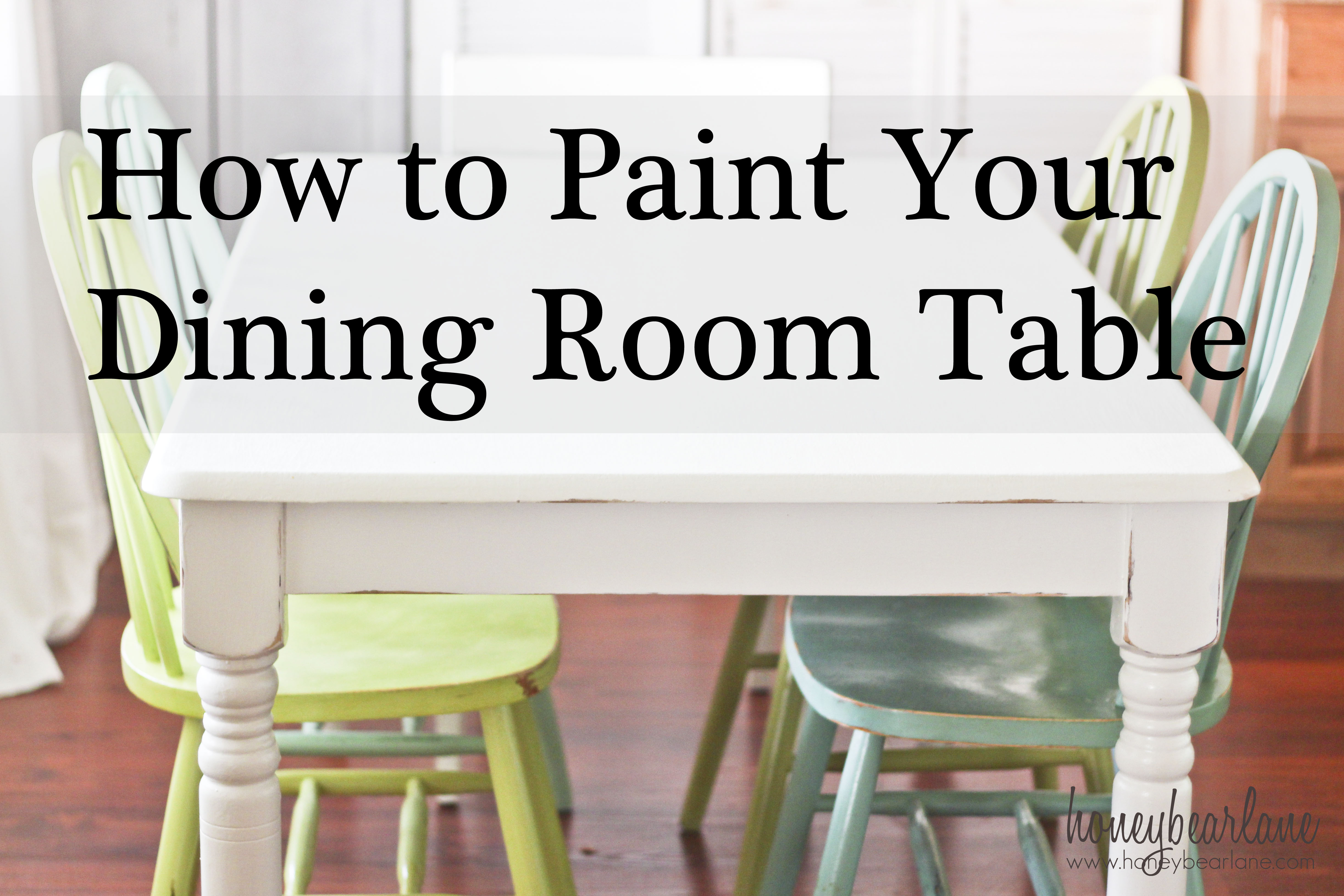 painting dining room table white