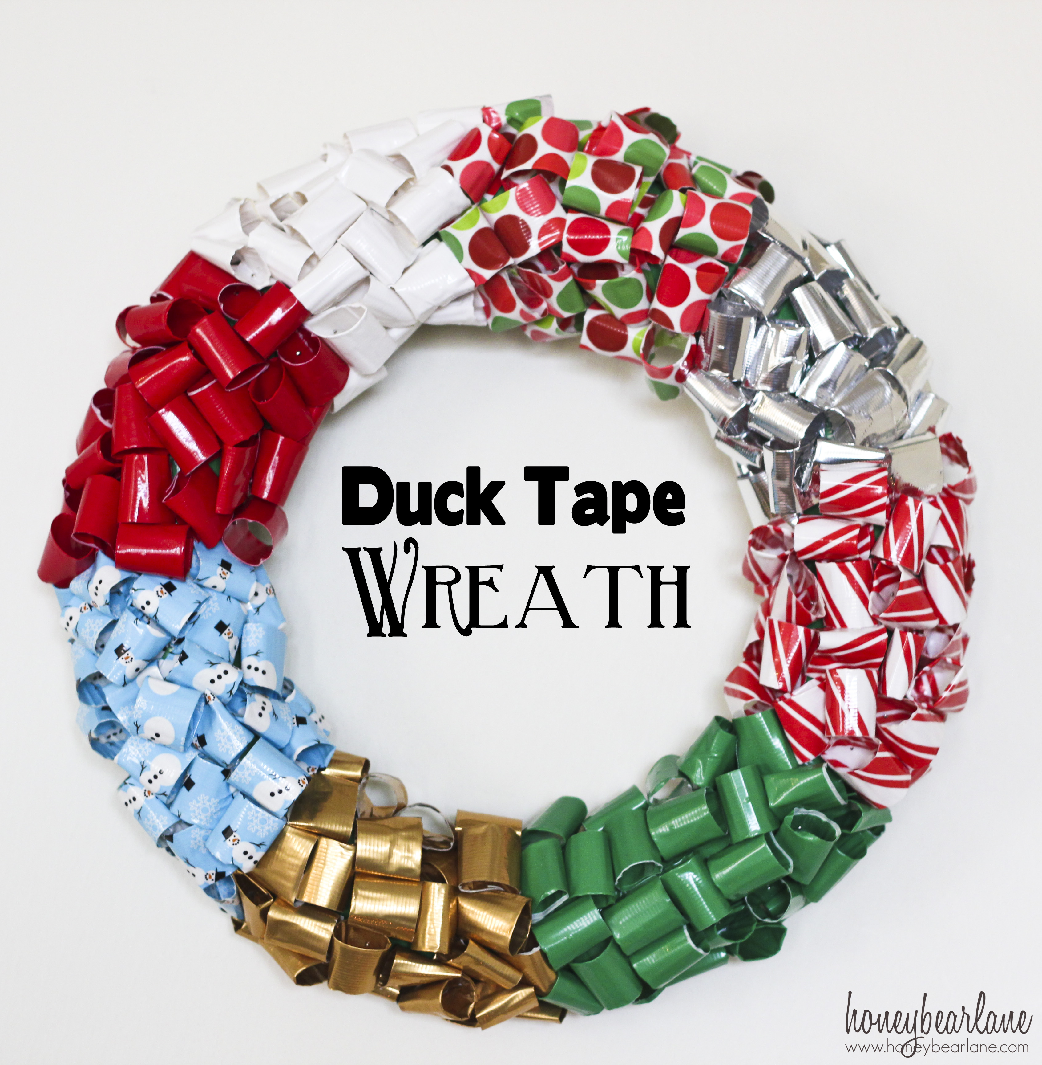 White Duck Tape Wreath - Delineate Your Dwelling
