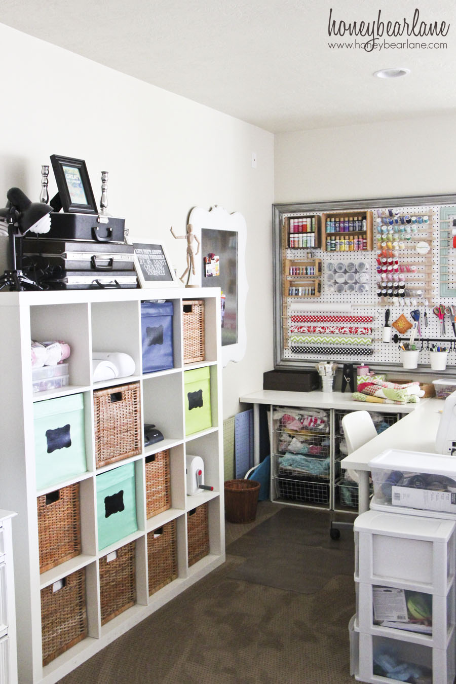 Don't think I'll ever get this organized! A girl can dream  Sewing room  storage, Sewing room inspiration, Craft room storage