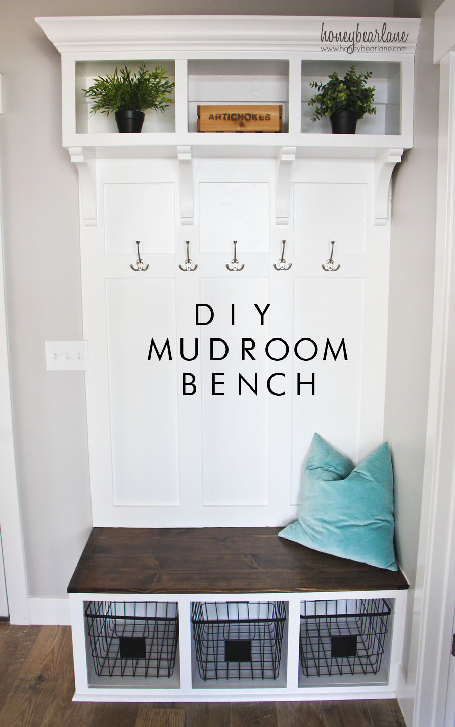 Mudroom Bench and Coat Rack Storage Wall Shelf Entryway Furniture