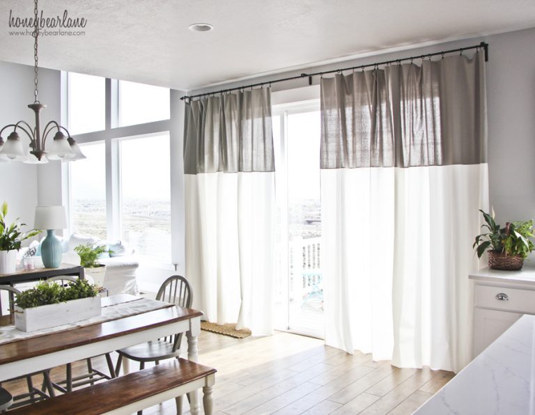 DIY Two Toned Curtains