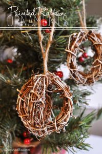 These beautiful farmhouse style inspired DIY ornaments are easy to make and add a cozy touch to any home!