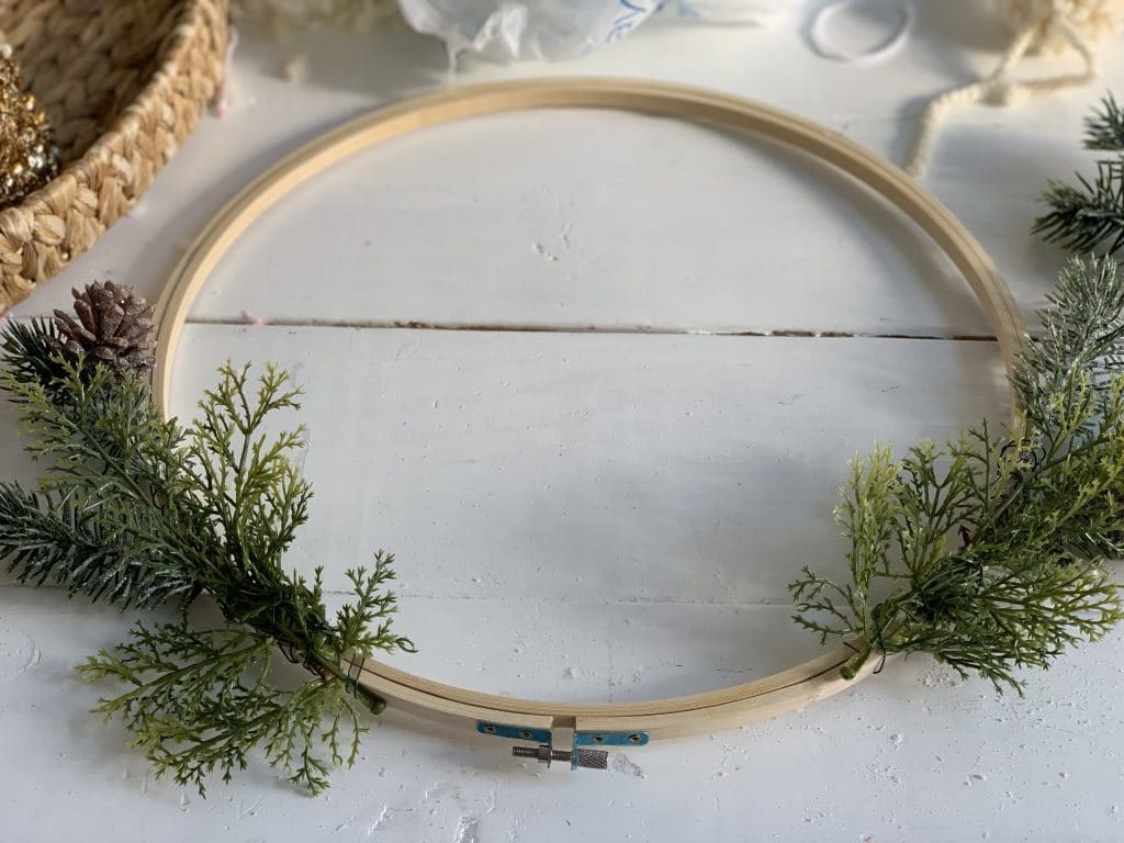 Simple Pine and Pom Pom Wreath - Honeybear Lane