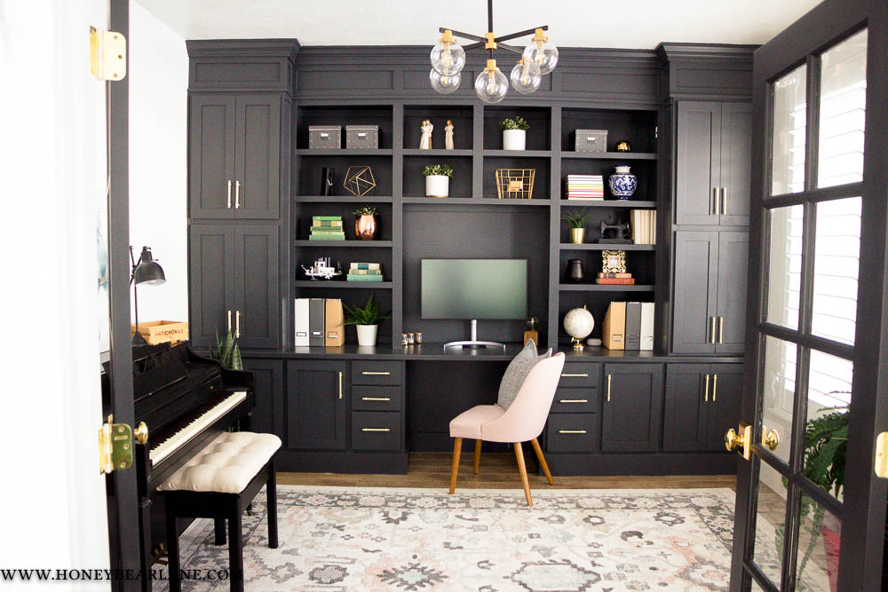 DIY Built-in Office Cabinet — Classy Glam Living