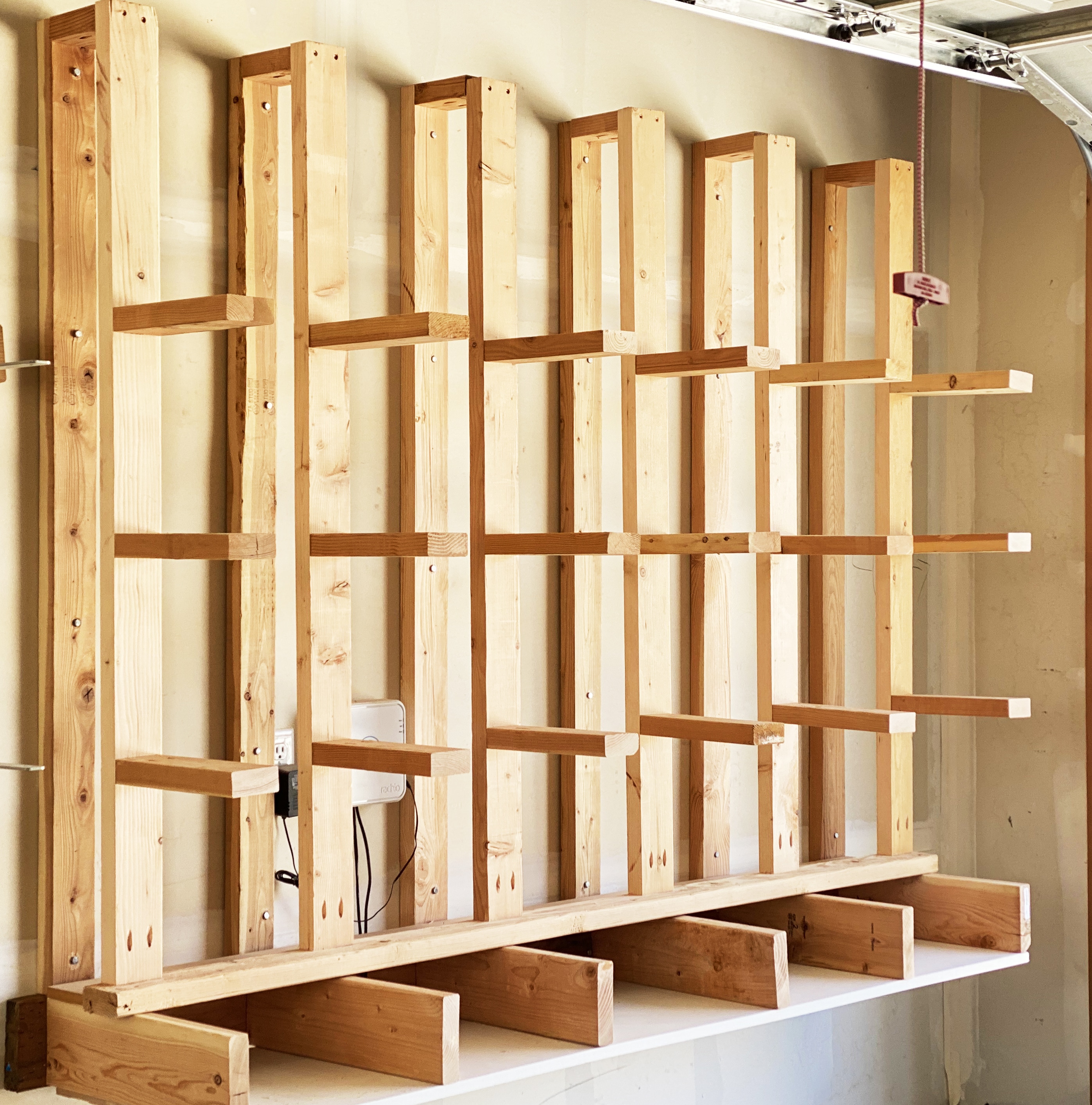 Lumber Rack with Whiteboard Wall - The Handyman's Daughter